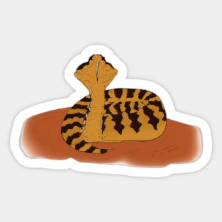 Cute Rattlesnake Drawing Sticker